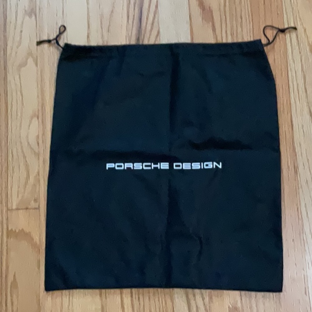 Porsche Design Black Drawstring Bag - 15" x 14" Parts Storage Dust Bag Protector